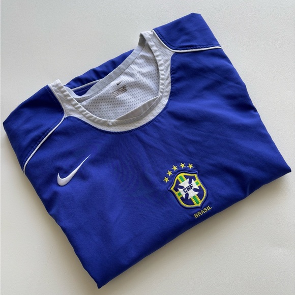 Nike Brazil soccer Away National jersey 2004 size XXL vintage - Picture 2 of 9